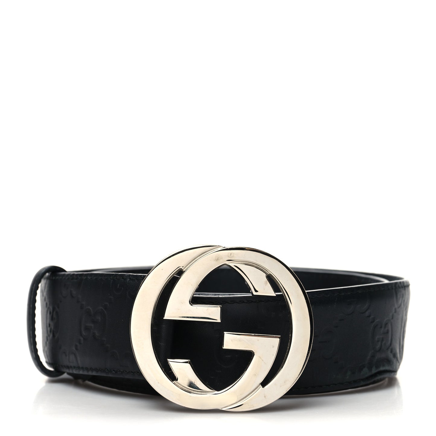 Guccissima Signature Interlocking G 40mm Belt 80 32 Black