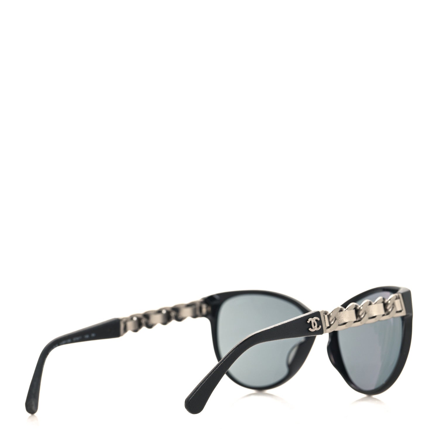 Chanel Cat Eye Chain Polarized Sunglasses 5215-Q Black 4 of 8