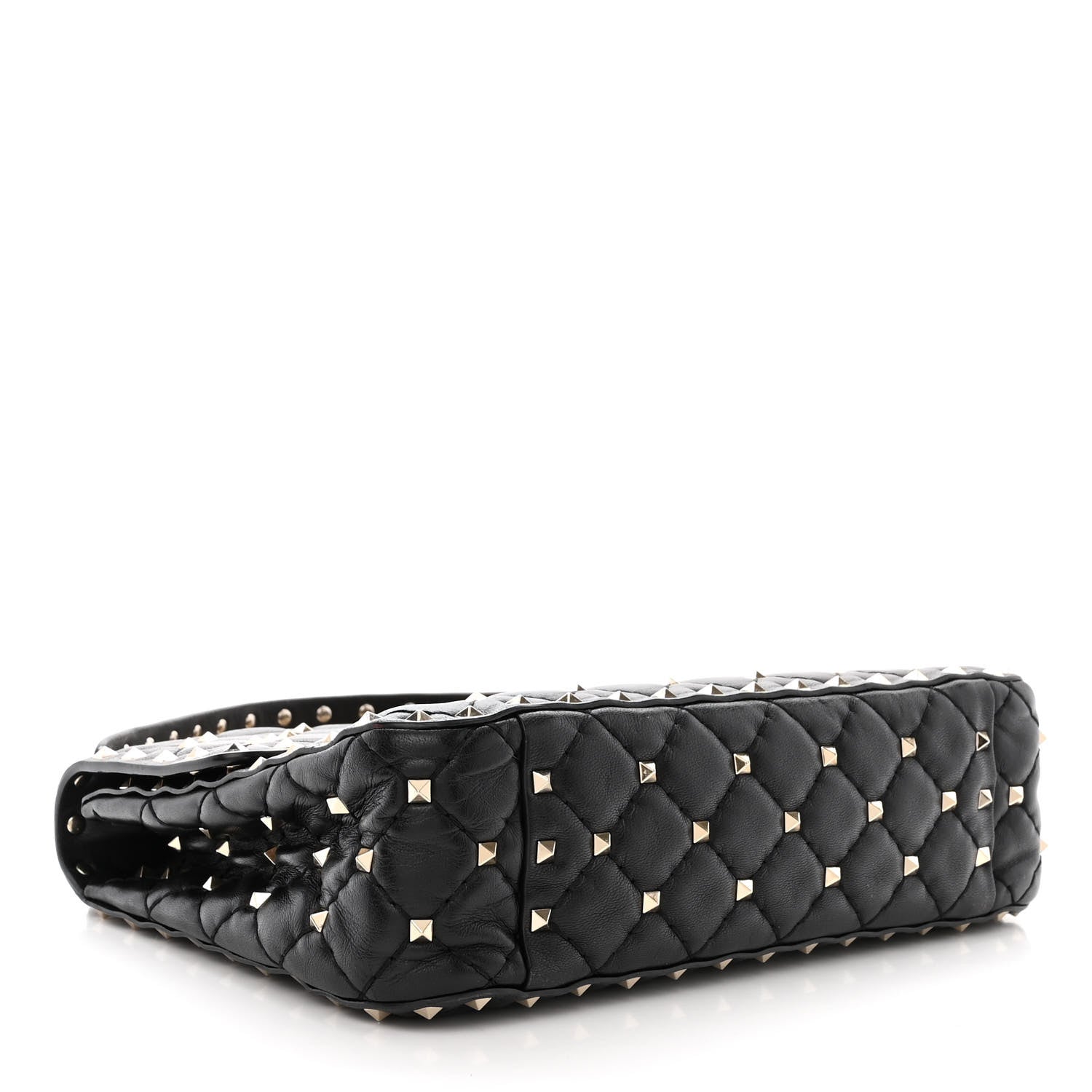 Valentino Garavani Lambskin Medium Rockstud Spike Shoulder Bag Black 4 of 11