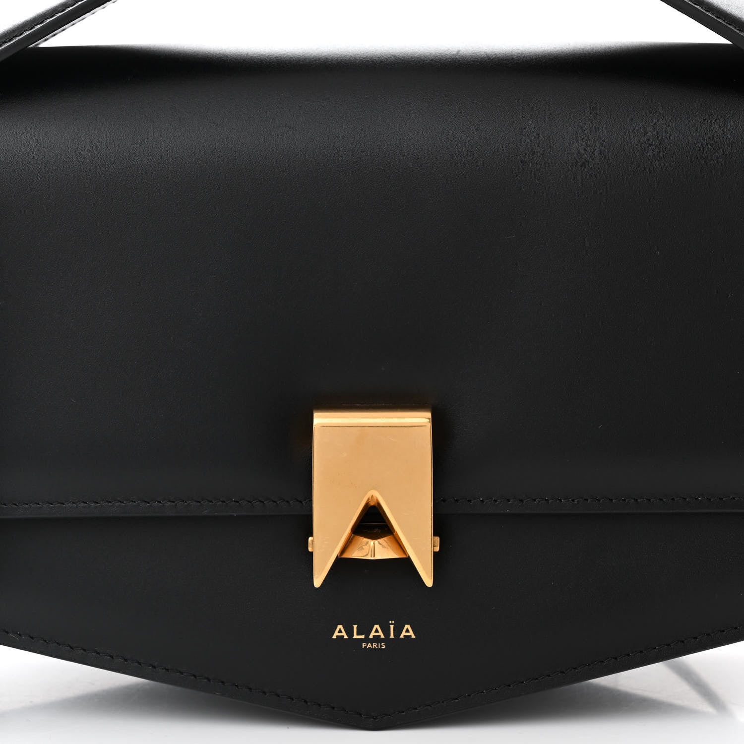 Alaia Box Calfskin Le Papa East West Crossbody Black 7 of 10