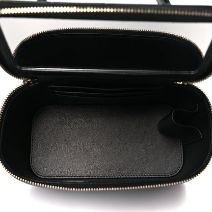 Chanel Lambskin Quilted Small Top Handle Vanity Case With Chain Black 5 of 10