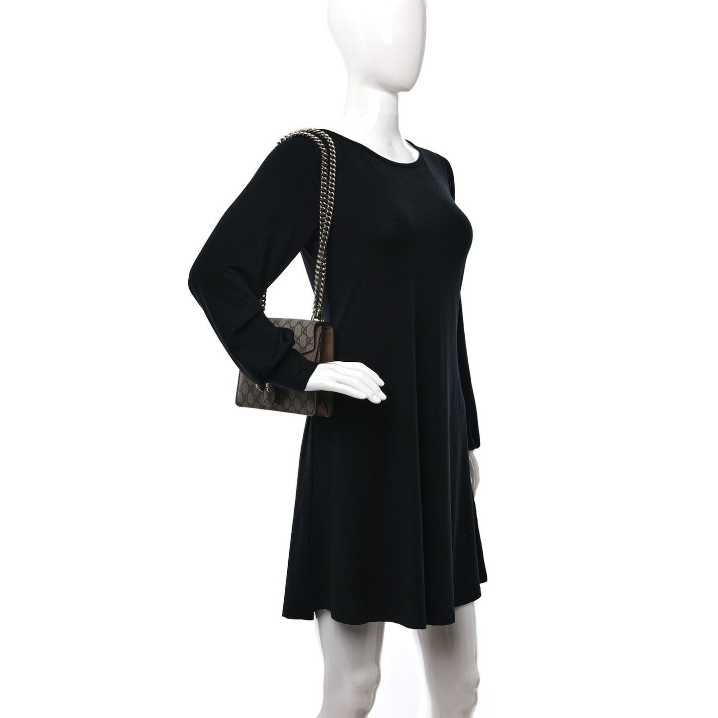 GG Supreme Monogram Mini Dionysus Shoulder Bag Taupe