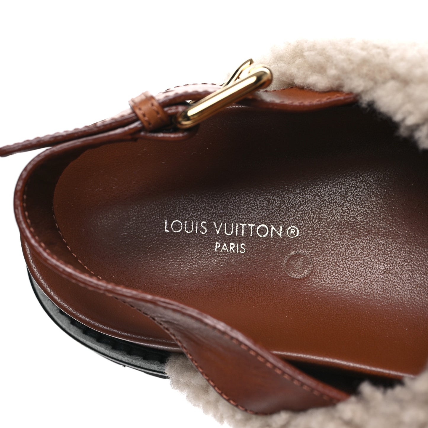 Shearling Paseo Flat Comfort Sandal 41 Nude