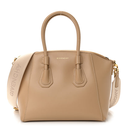 Givenchy Box Calfskin Mini Sport Antigona Top Handle Bag Beige Cappuccino 1 of 9