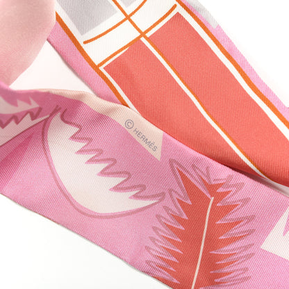 Hermes Silk Sea Surf and Fun Twilly Rose Rouge Corail 4 of 4