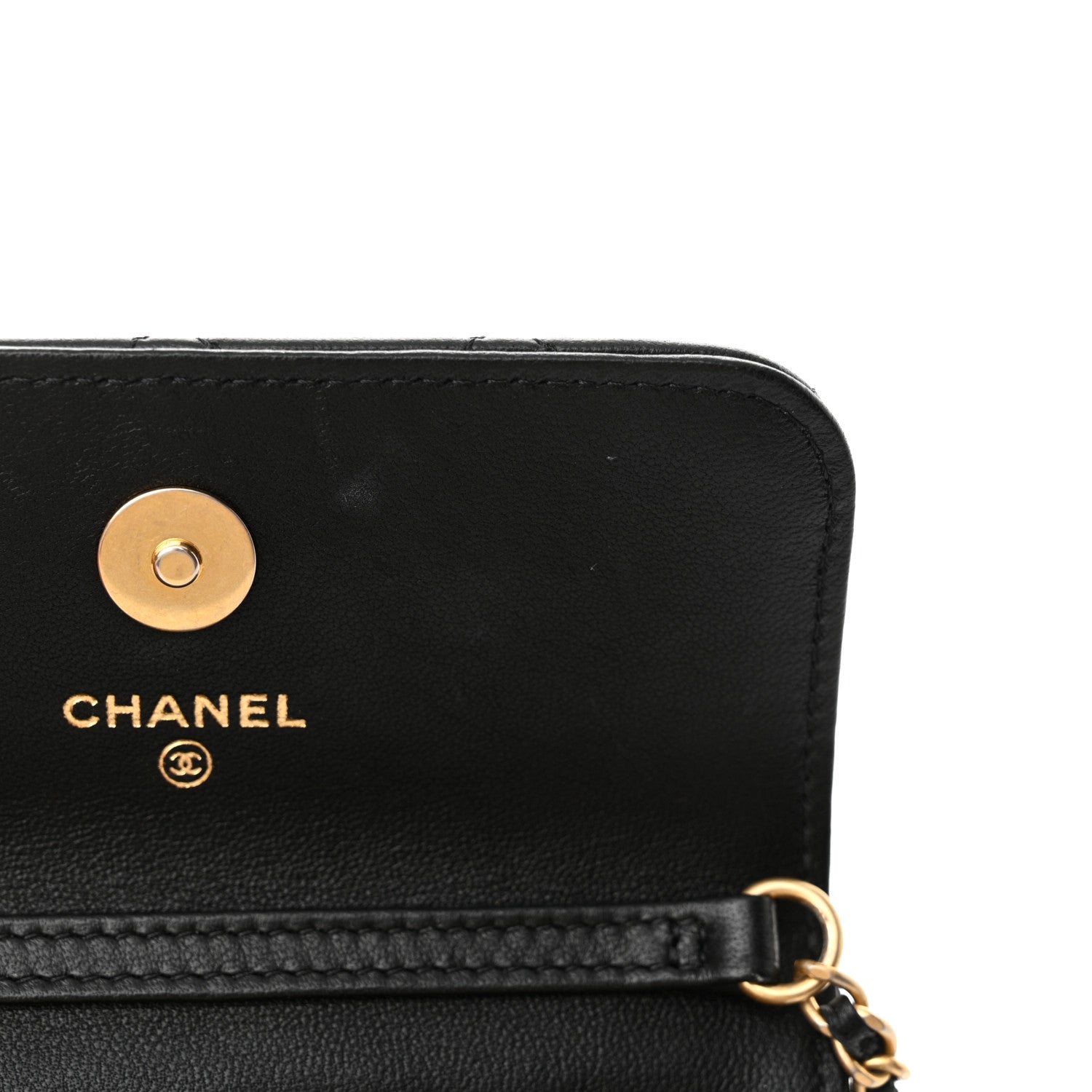 Chanel Lambskin Quilted Pearl Crush Clutch With Chain Black 12 of 15
