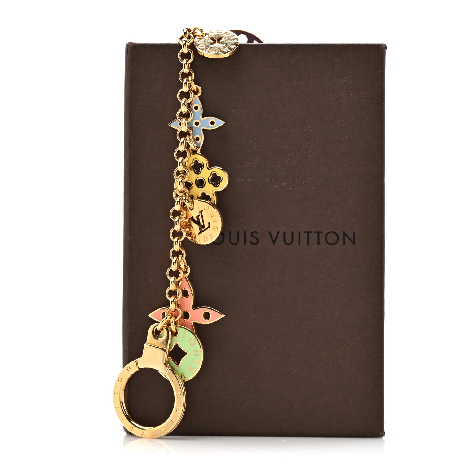 Louis Vuitton Enamel Looping Key Chain Bag Charm Multicolor 5 of 5