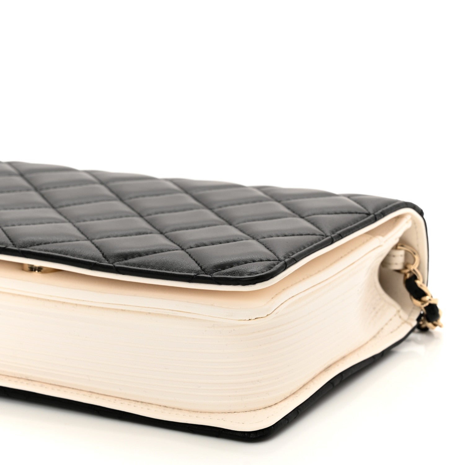 Chanel Lambskin Quilted Book Wallet On Chain WOC Black 11 of 12