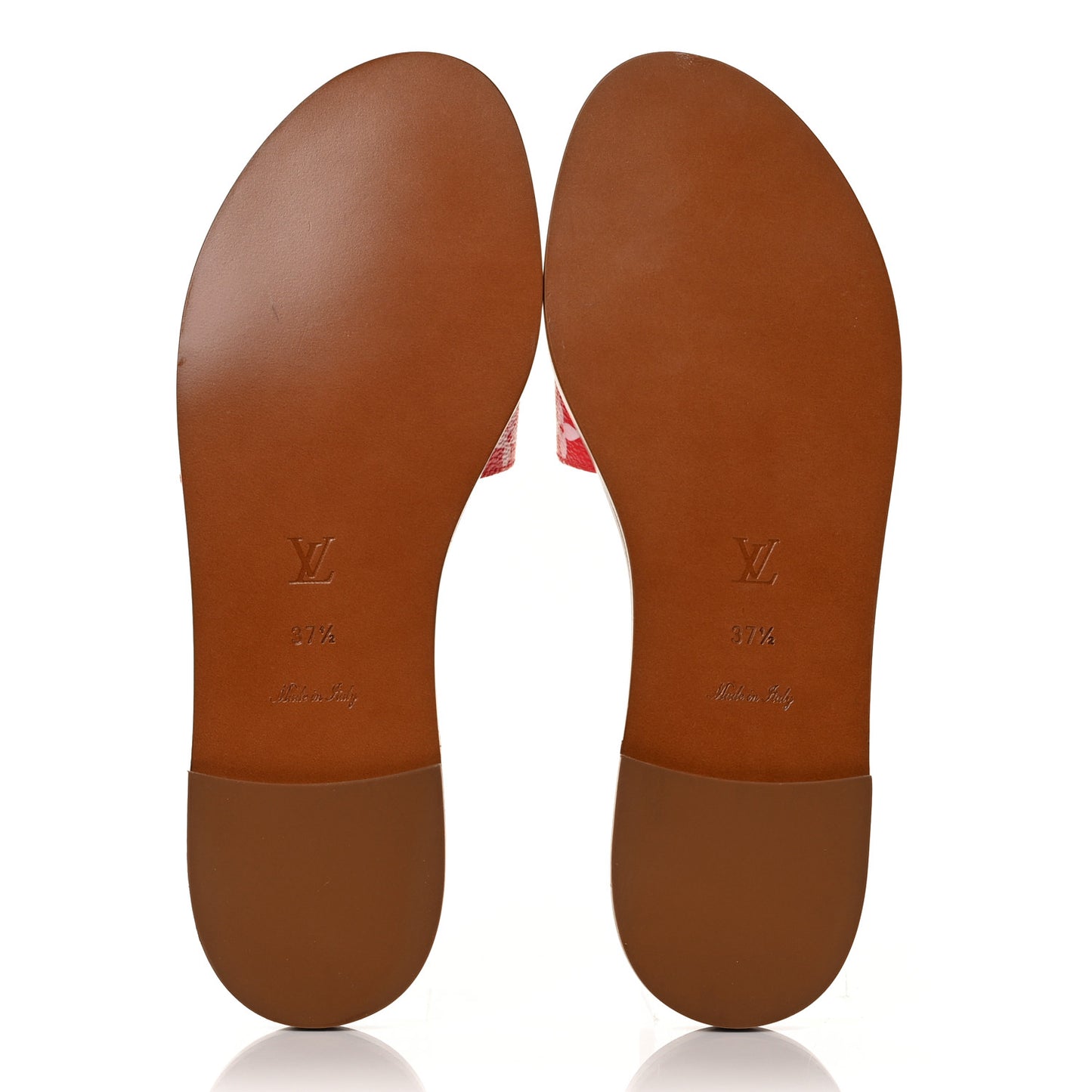Monogram Escale Lock It Flat Mule 37.5 Rouge