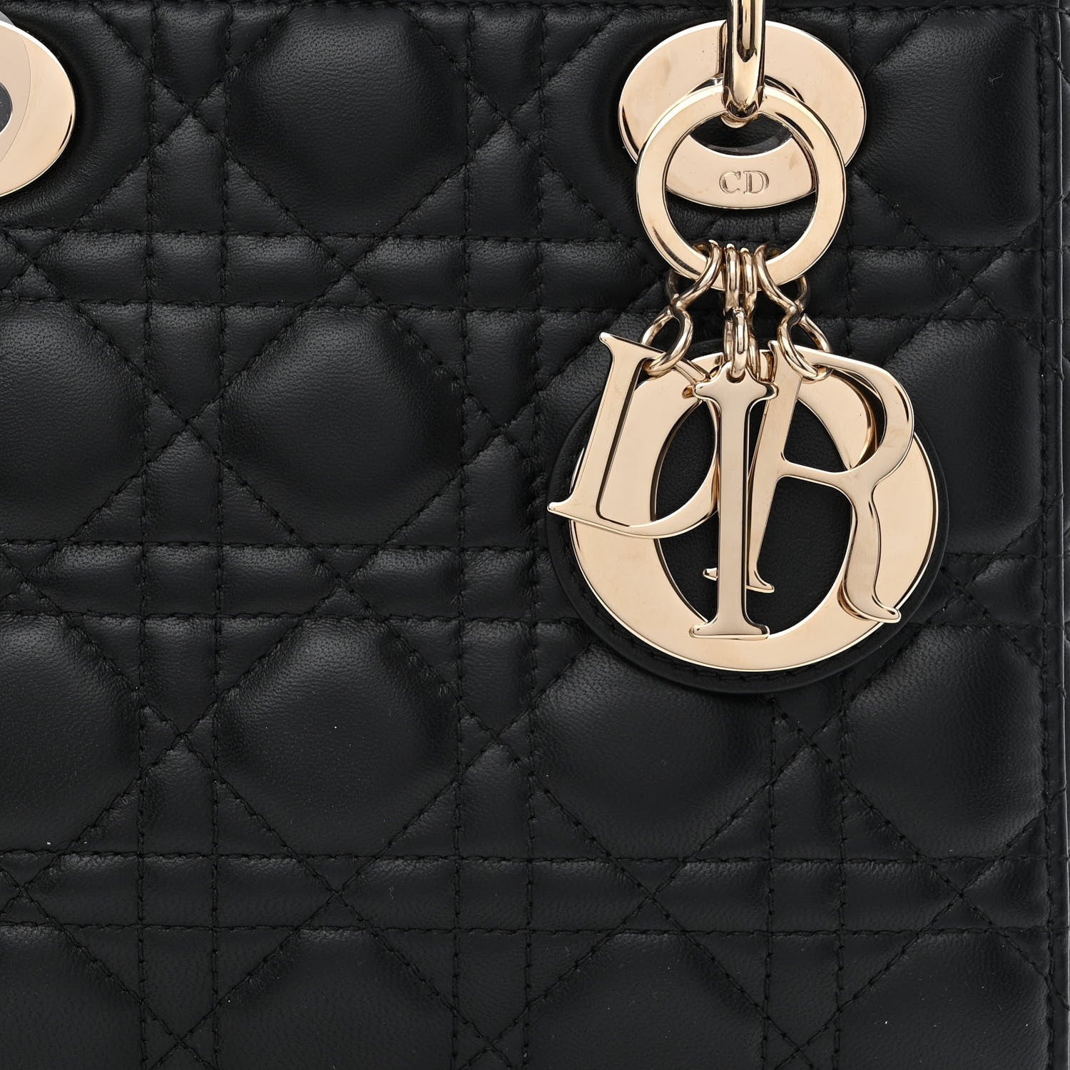 Christian Dior Lambskin Cannage Small My ABCDior Lady Dior Black 8 of 12
