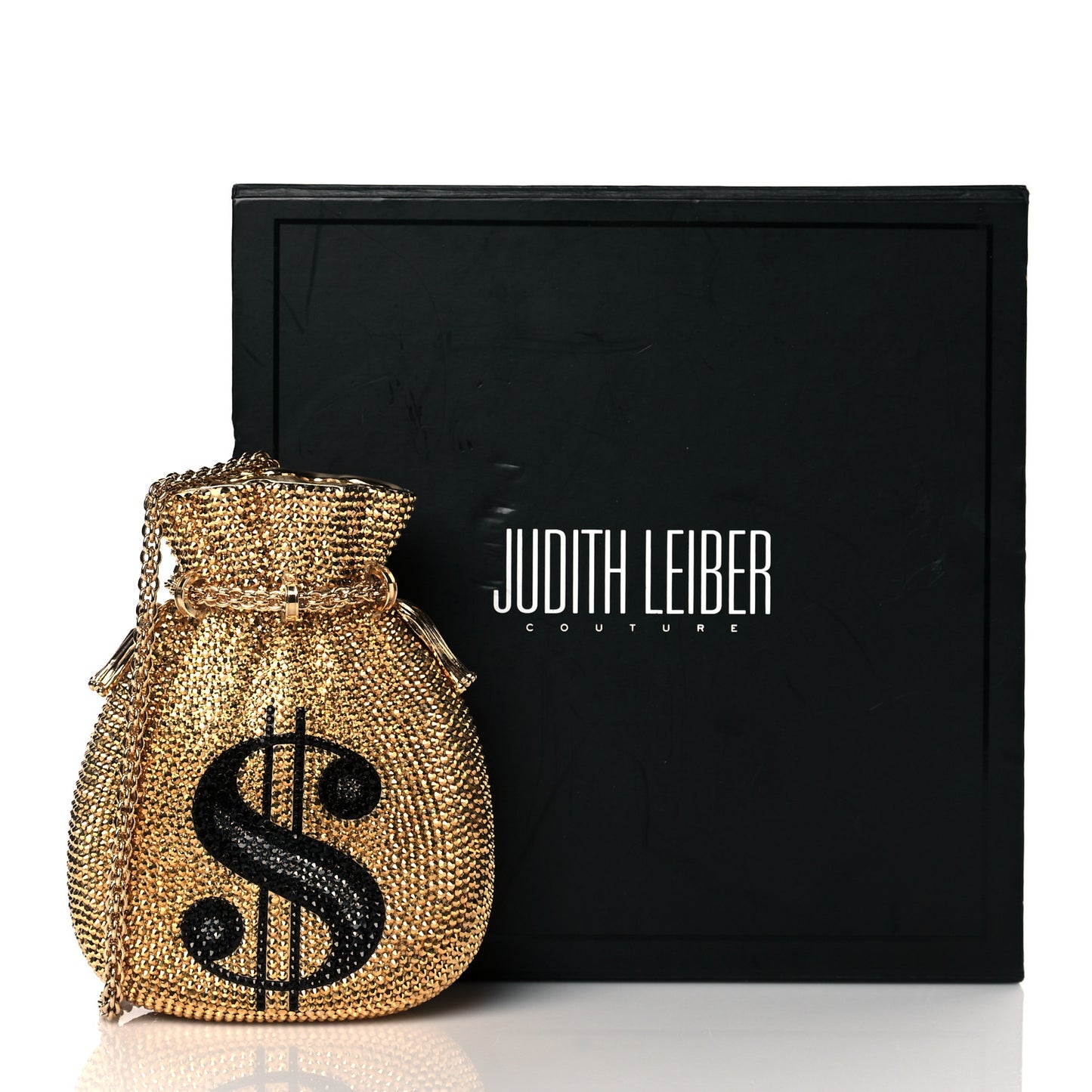 Crystal Money Bags Minaudiere Clutch Gold