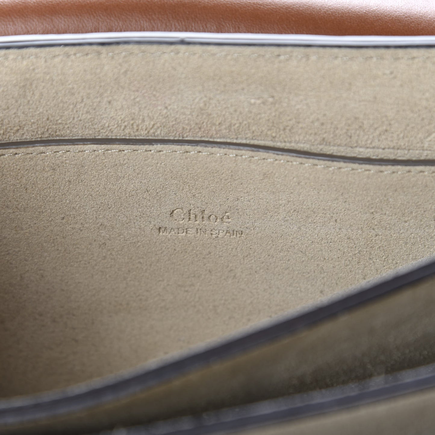 Suede Calfskin Small Faye Shoulder Bag Tobacco