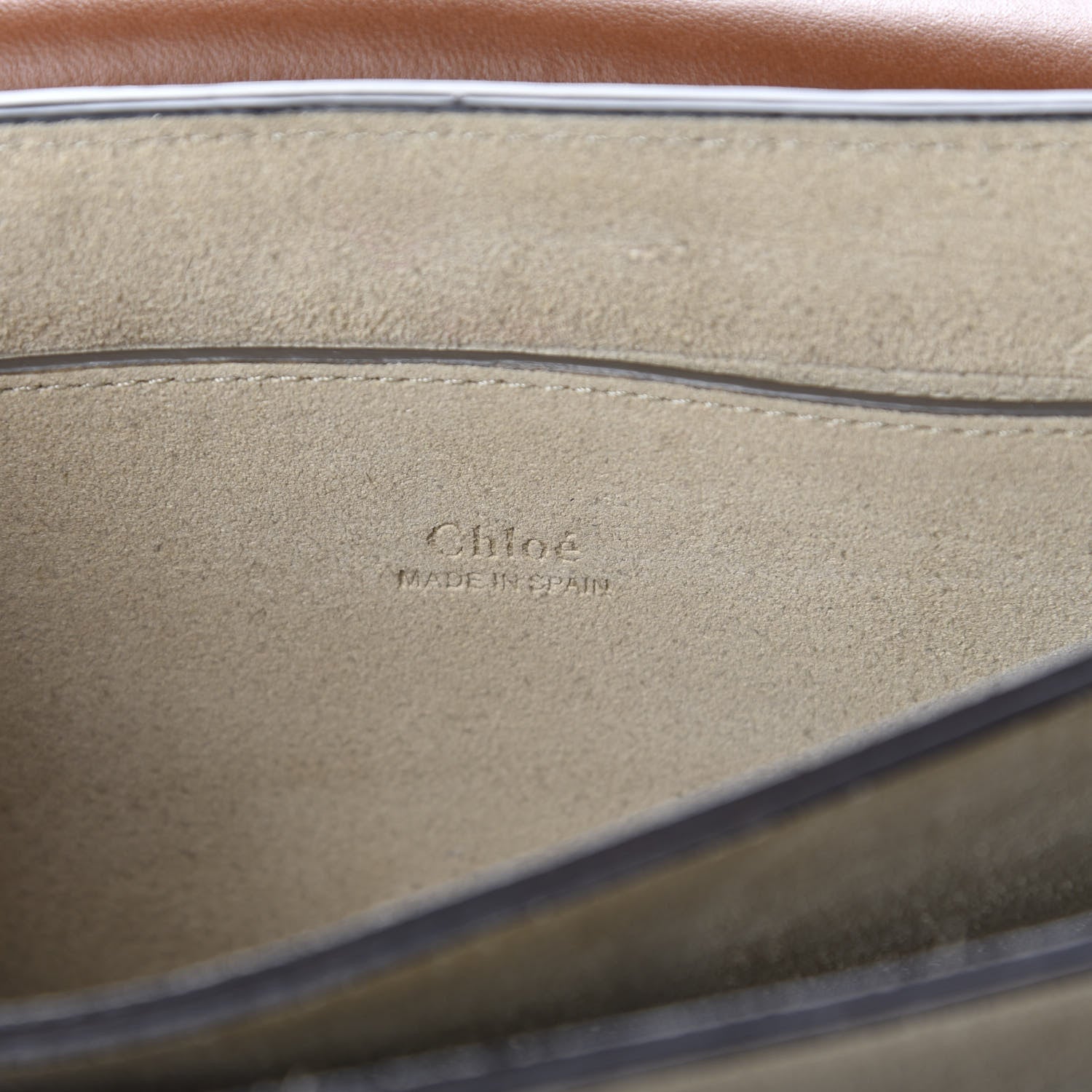 Chloe Suede Calfskin Small Faye Shoulder Bag Tobacco 10 of 11
