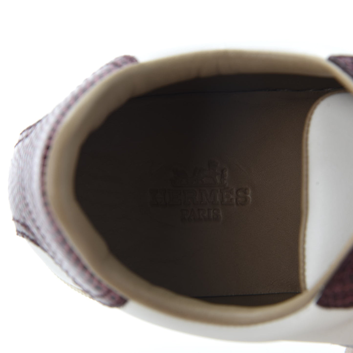 Calfskin Lizard Womens Quicker Sneakers 36 White Bordeaux