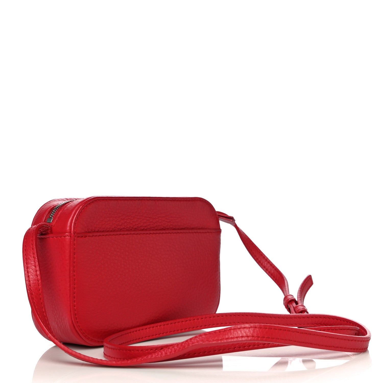 Balenciaga Calfskin Logo XS Everyday Camera Bag Rouge Lantern Black 2 of 10