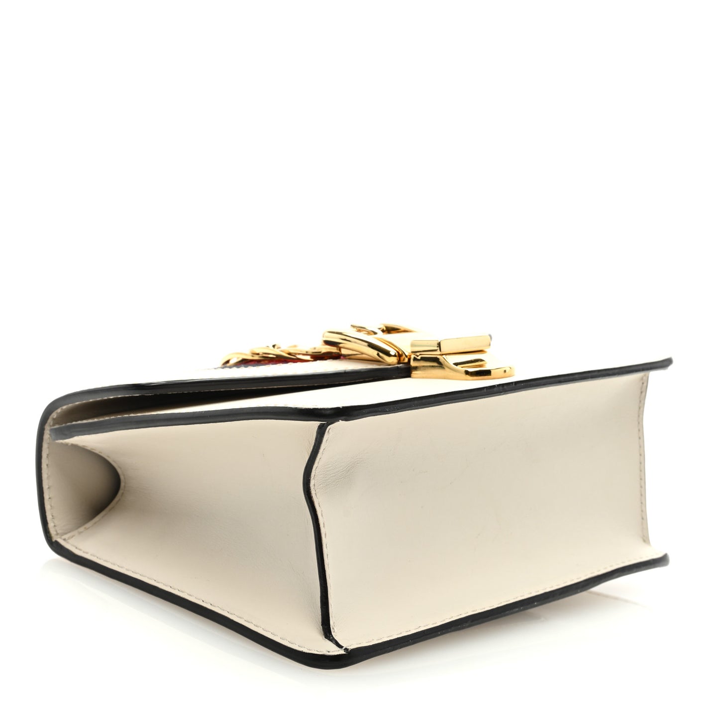 Calfskin Mini Sylvie Chain Shoulder Bag White