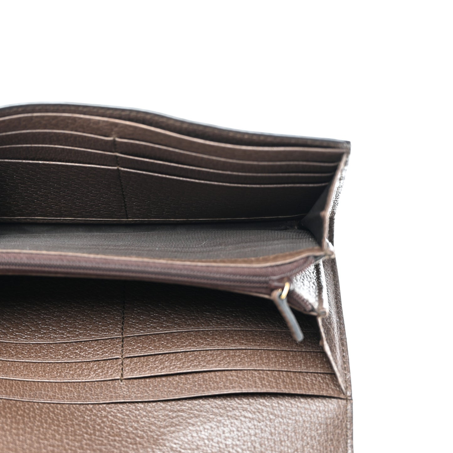 GG Supreme Monogram Web Ophidia Continental Wallet Brown