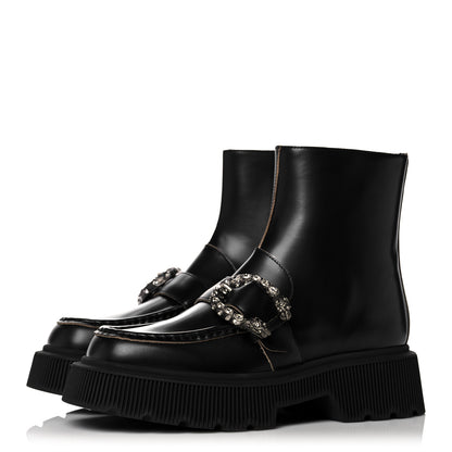 Gucci Cordovan Lux Dionysus Hunder Boots 37 Black 3 of 12