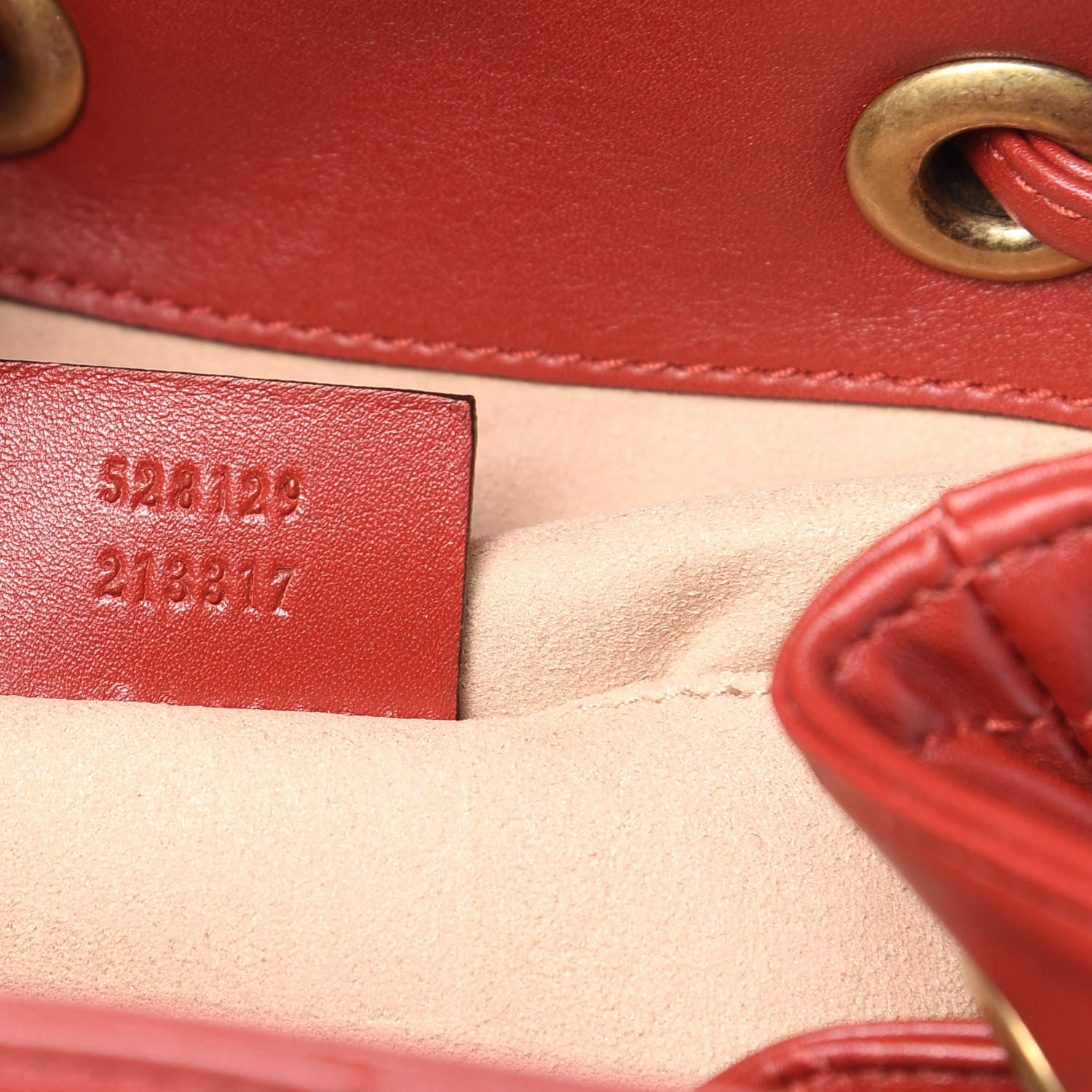 Gucci Calfskin Matelasse GG Marmont Flap Backpack Hibiscus Red 6 of 9