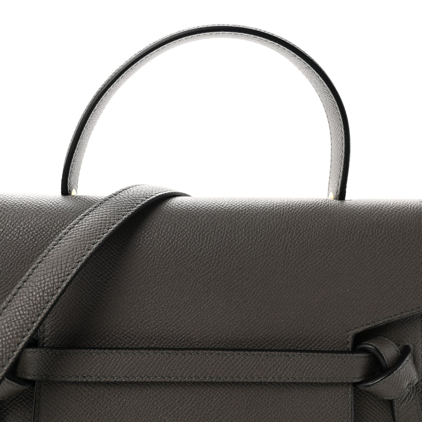 Grained Calfskin Micro Belt Bag Grey