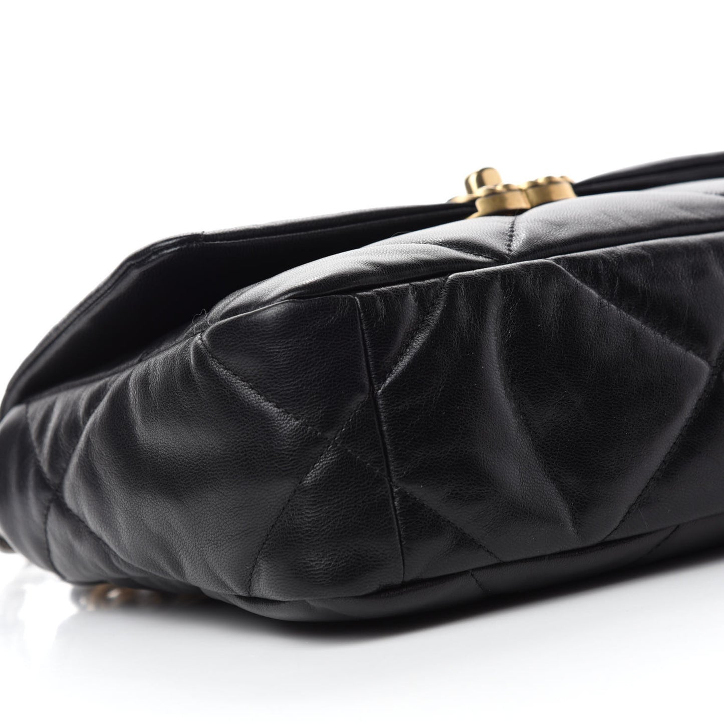 Goatskin Quilted Medium Chanel 19 Flap Black