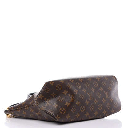 Louis Vuitton Monogram Flower Zipped Tote MM Black 4 of 9