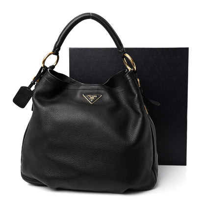 Prada Cervo Antik Hobo Black 11 of 11