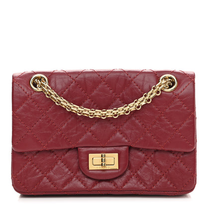 Chanel Aged Calfskin Quilted 2.55 Reissue Mini Flap Red 1 of 11