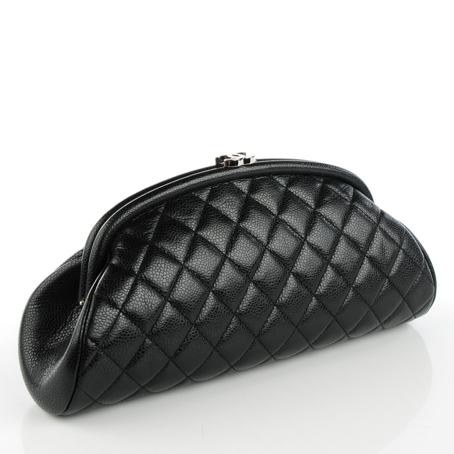 Caviar Quilted Timeless Clutch Black