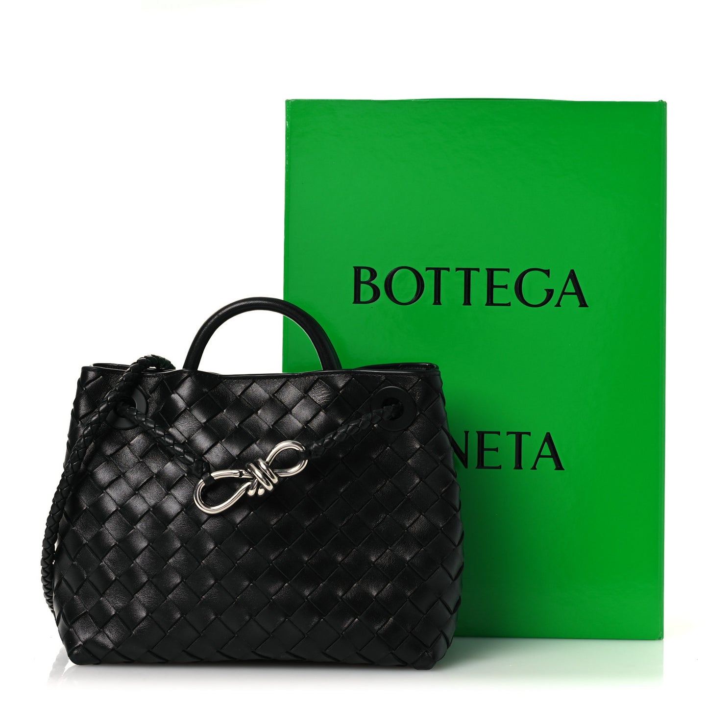 Nappa Intrecciato Mini Andiamo Shoulder Bag Black Black