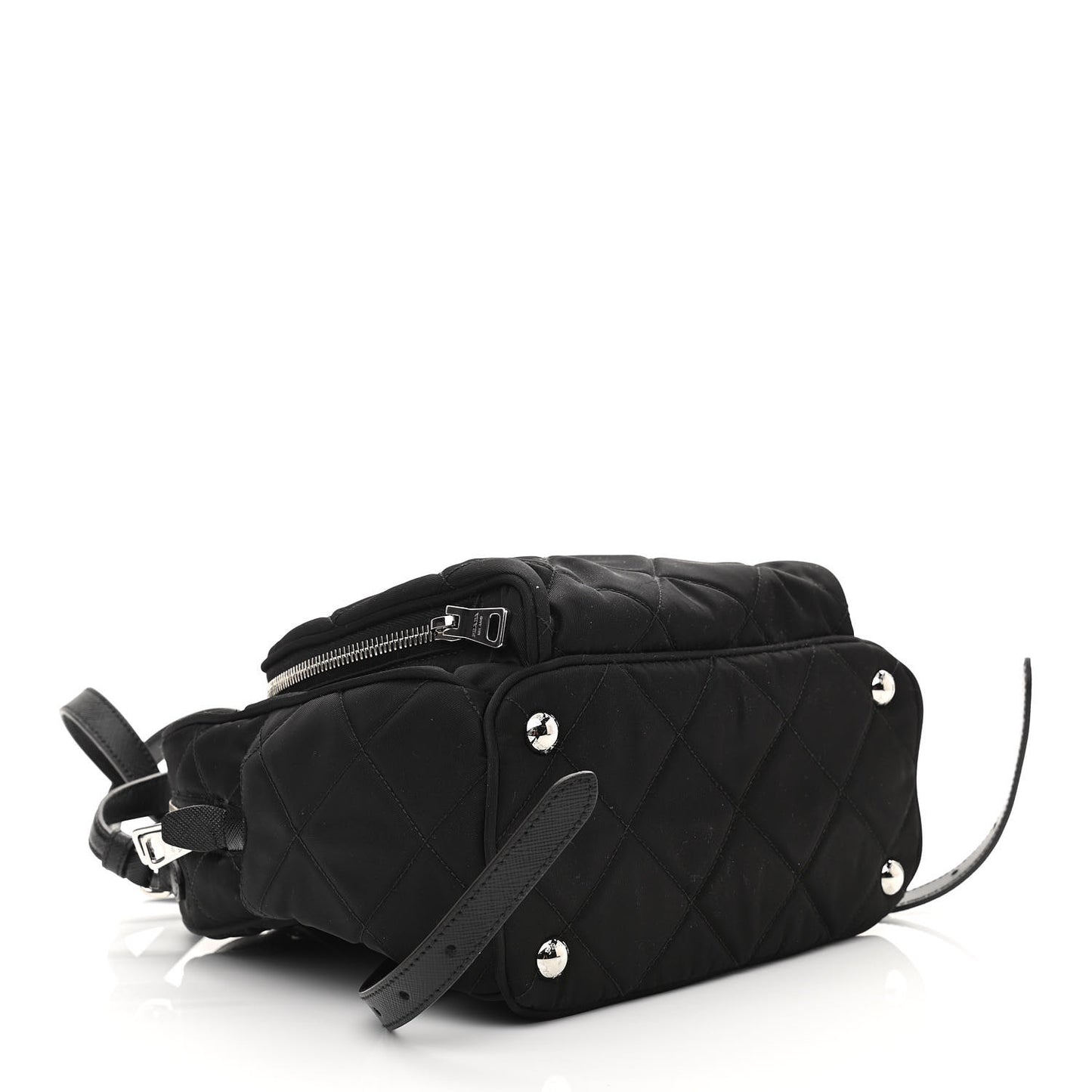 Nylon Tessuto Impuntu Quilted Backpack Black