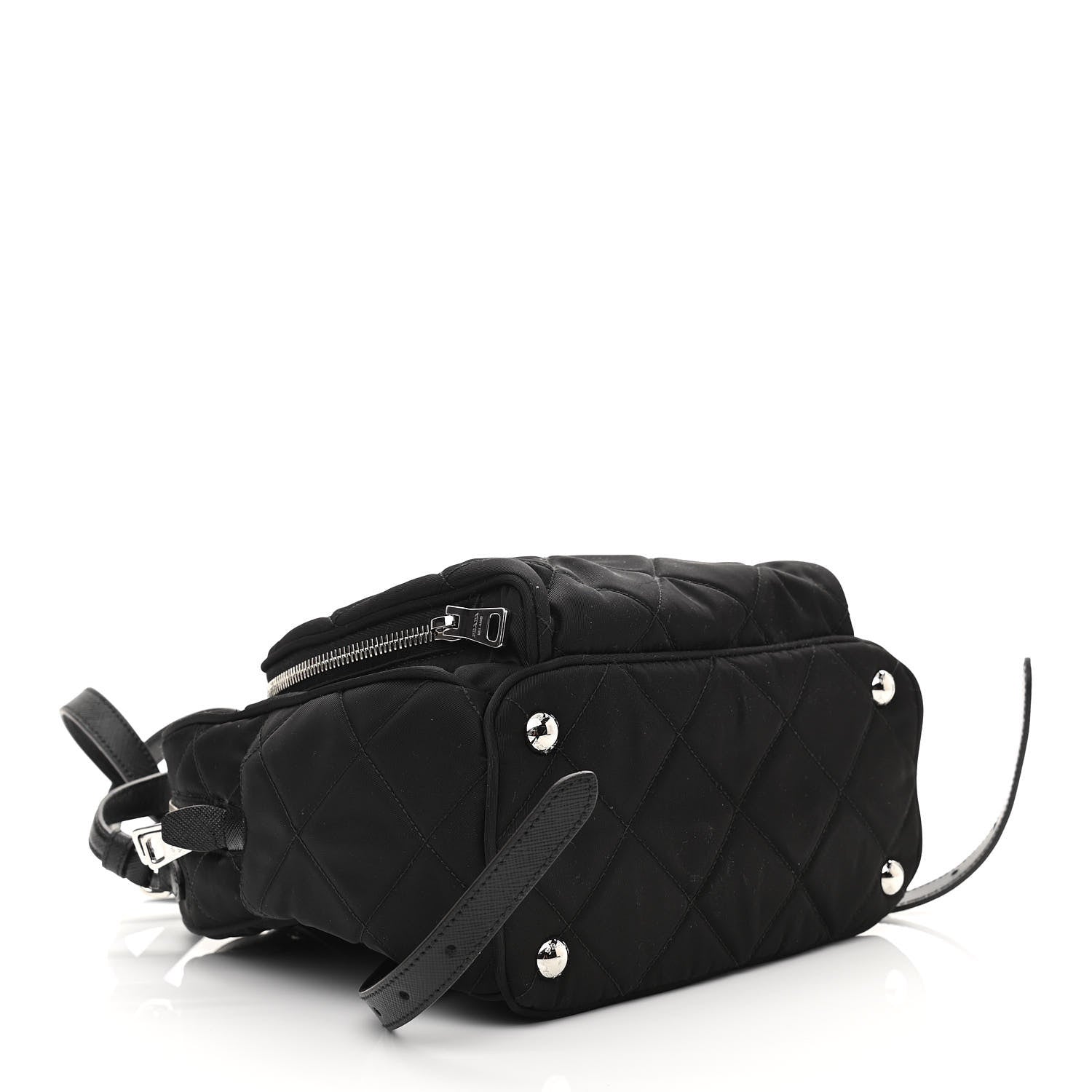 Prada Nylon Tessuto Impuntu Quilted Backpack Black 4 of 10