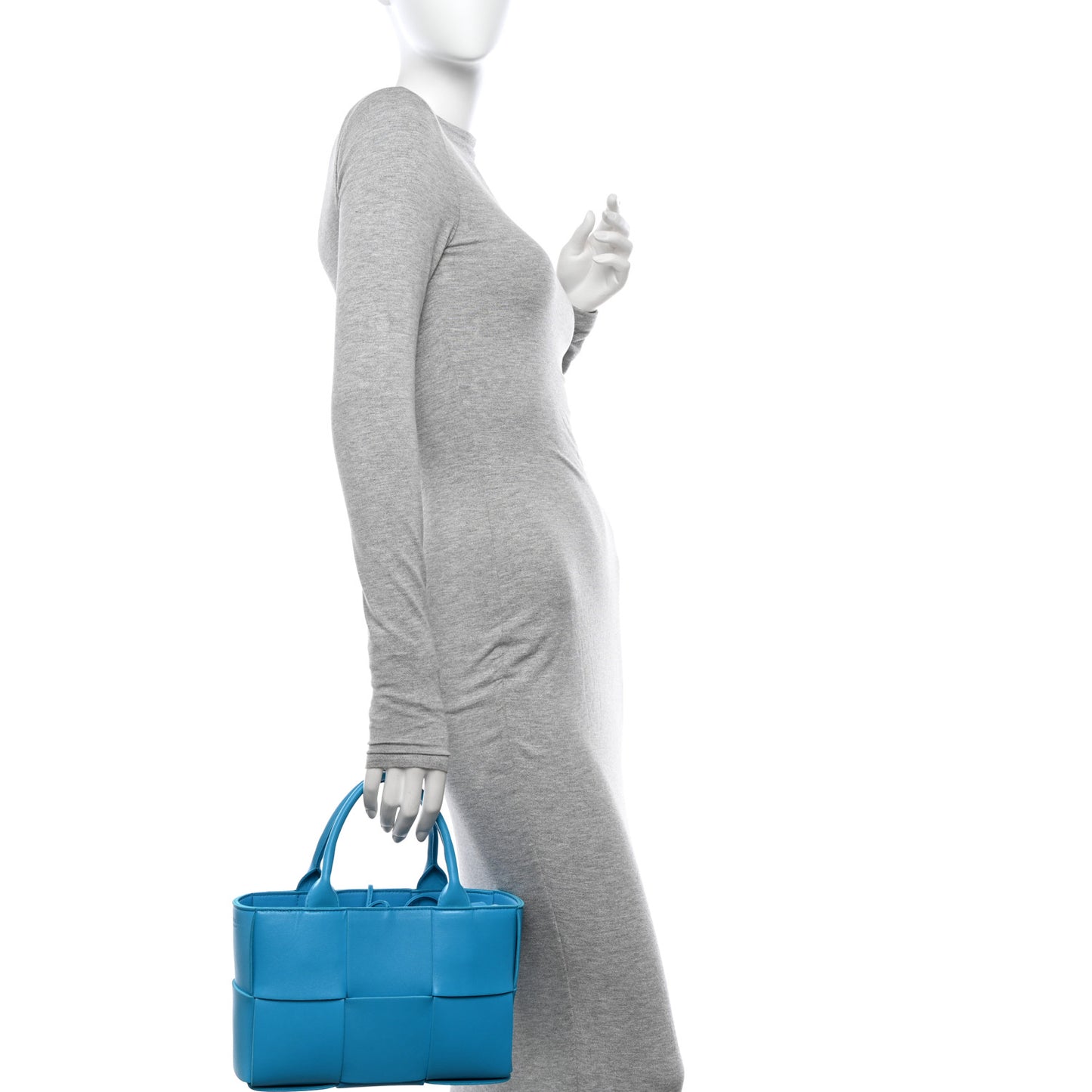 Grained Calfskin Maxi Intrecciato Mini Arco Tote Pool