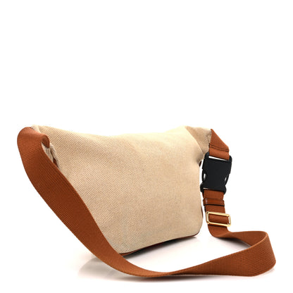 Gucci Vintage Canvas Web Belt Bag Sand Cuir 3 of 10