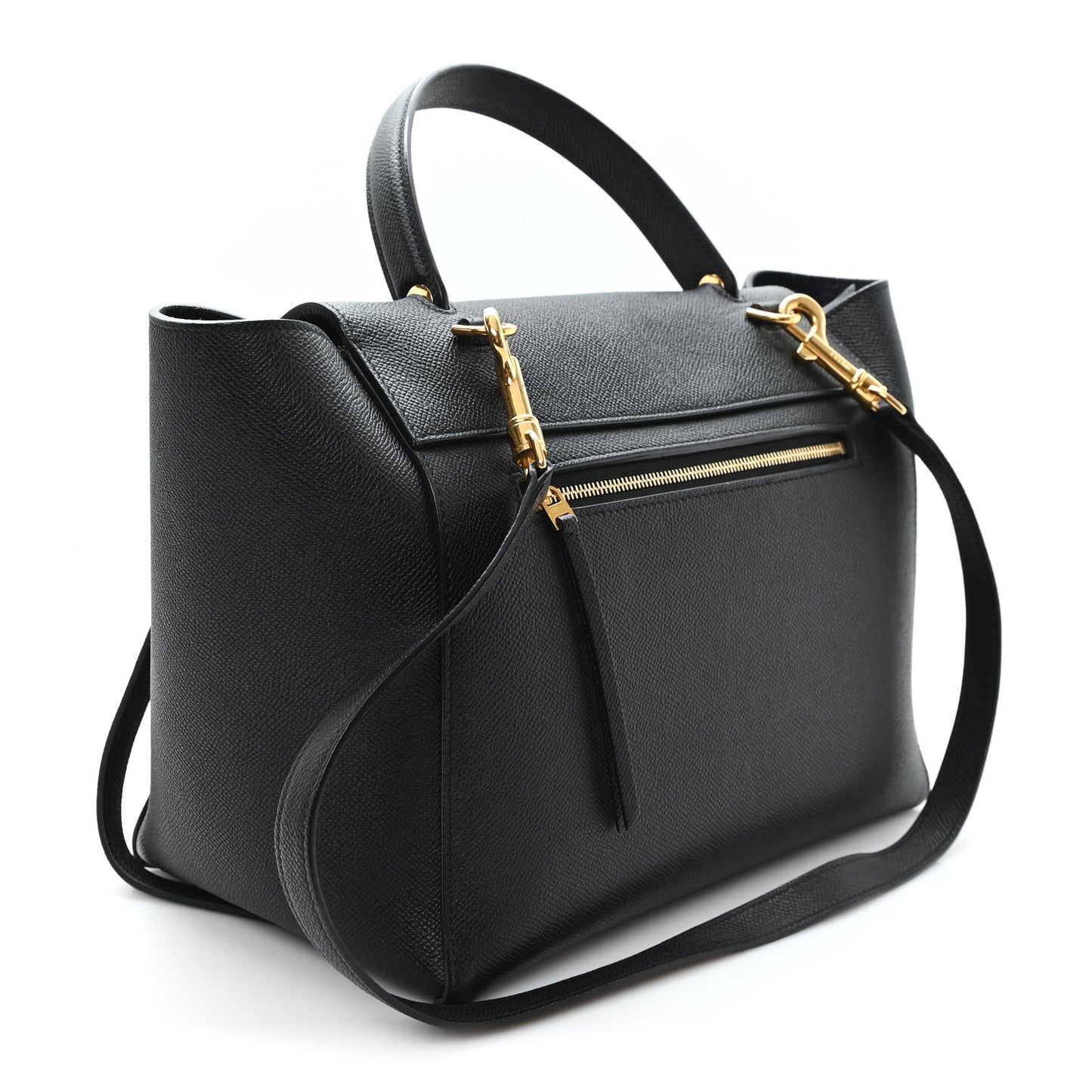 Grained Calfskin Mini Belt Bag Black