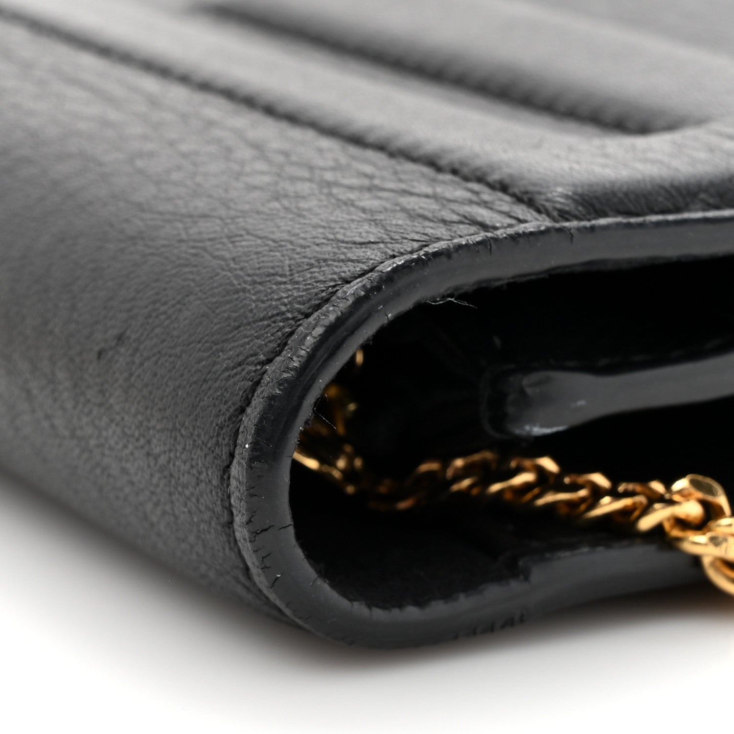 Fendi Vitello Flamingo Tube Wallet on Chain Black 14 of 14