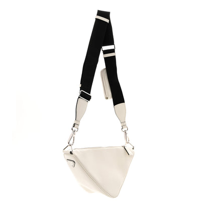 Prada Grace Lux Triangle Shoulder Bag White 3 of 13
