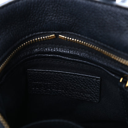 Alexander McQueen Pebbled Calfskin Mini Skull Padlock Zip Around Tote Black 6 of 9