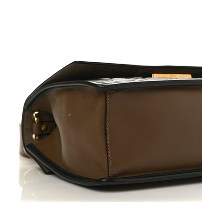 Fendi Vitello Century F is Fendi Bi-Color FF 1974 Embossed Kan I Shoulder Bag Maya Black 8 of 12