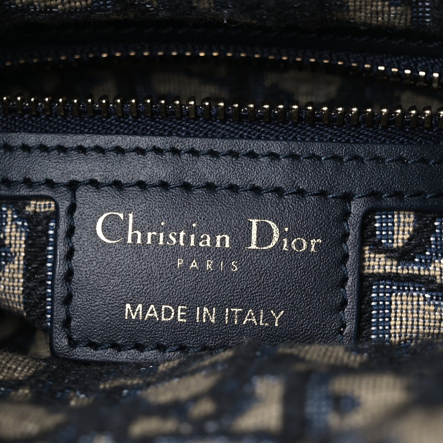 Wicker Oblique Mini Lady Dior Bag Blue