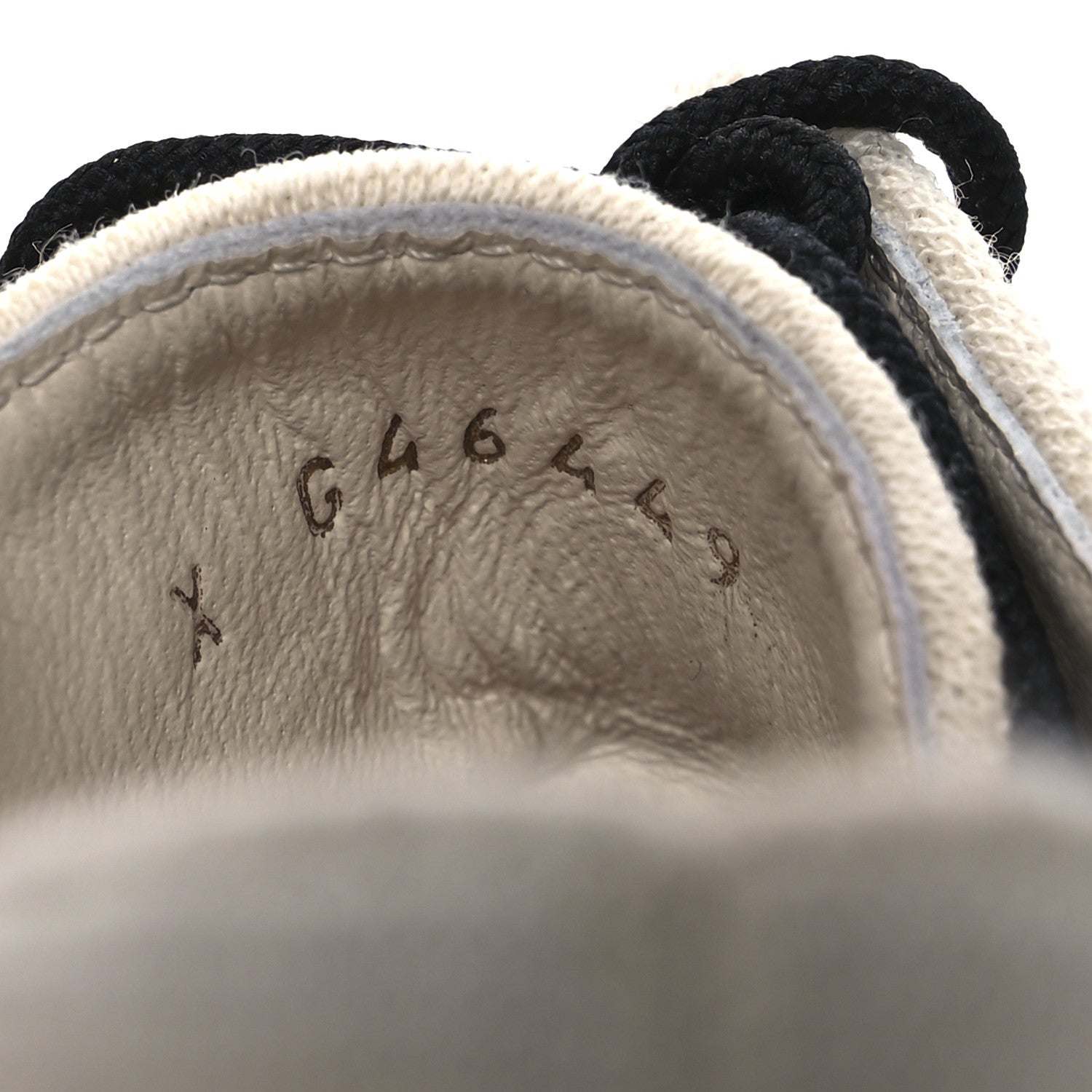 Chanel Canvas Lace Up Oxford Pumps 38 White Black 1708764