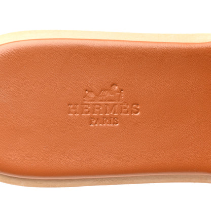 Hermes Calfskin Cork Eze 30 Sandals 40 Marron Glaise 7 of 8