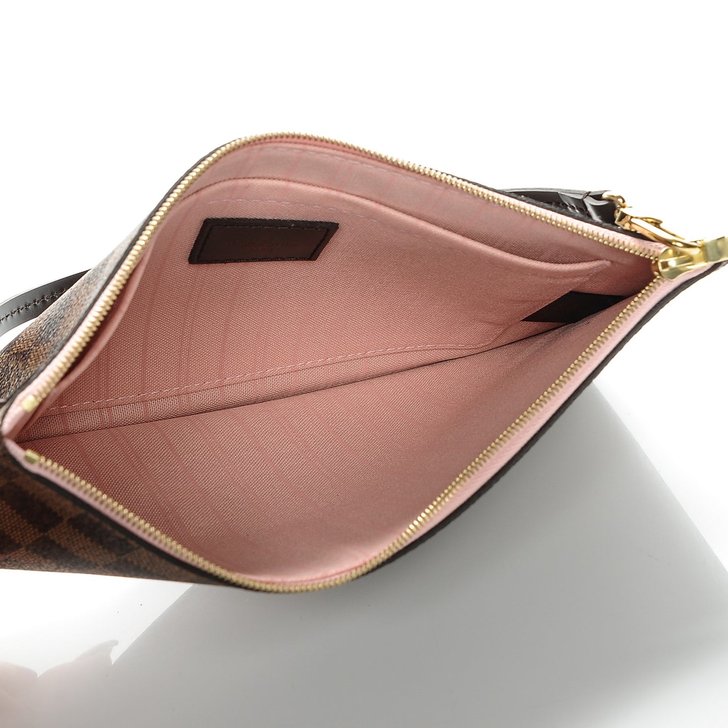 Damier Ebene Neverfull MM GM Pochette Rose Ballerine
