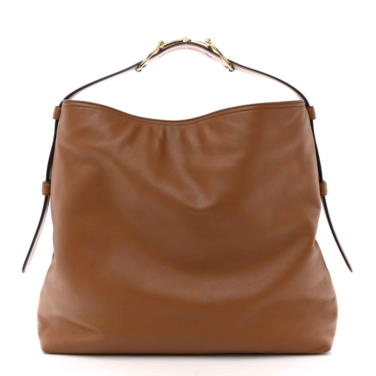 Gucci Calfskin Beatrix Horsebit Large Tote Bag Brown 1 of 10