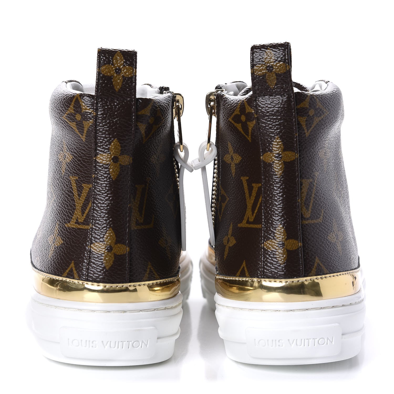 Louis Vuitton Patent Monogram Stellar Sneaker Boots 35 Gold 6 of 9
