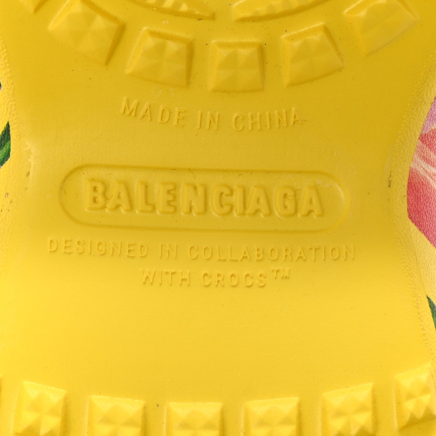 X CROCS Rubber Tulip Print  Womens Pool Slides 38 Multicolor