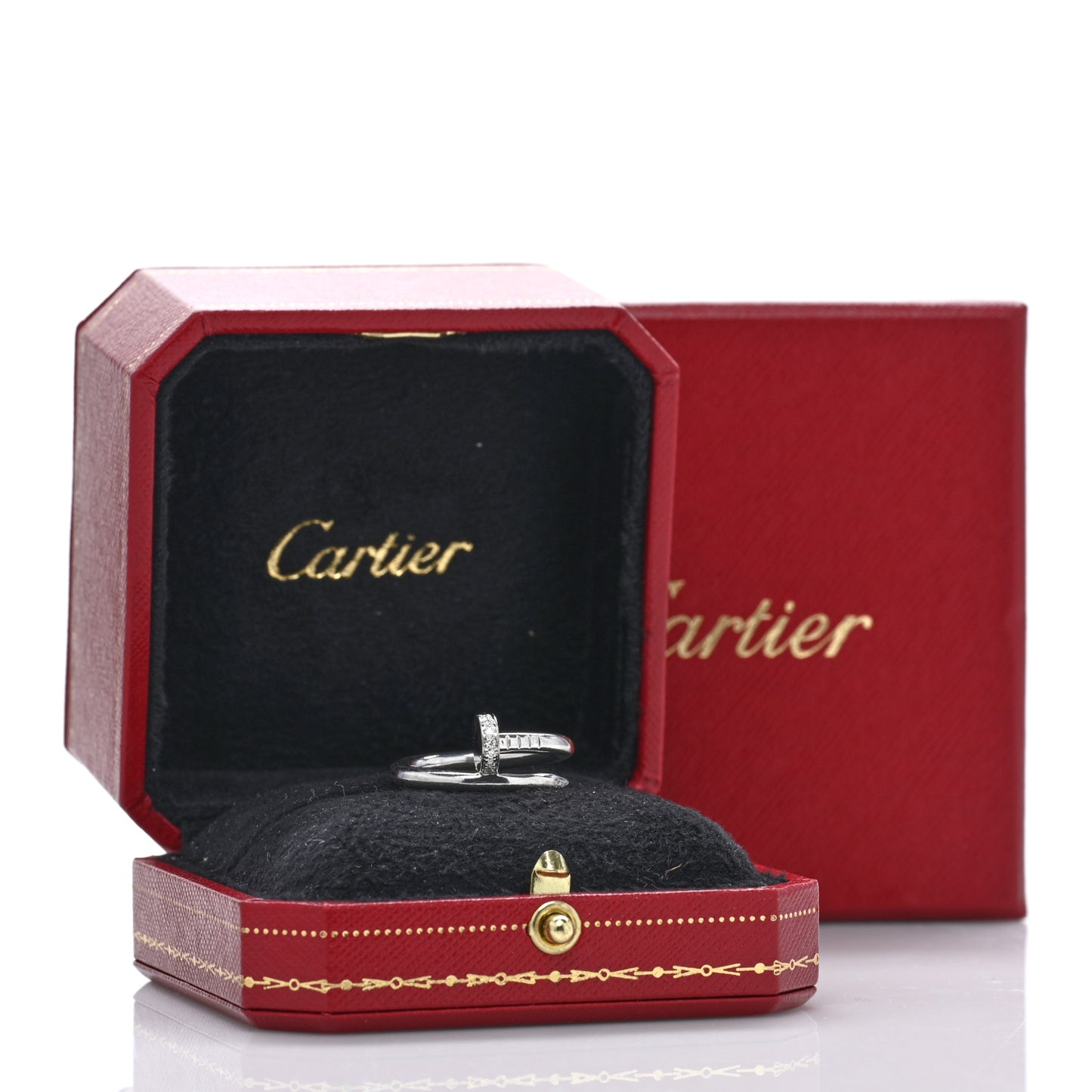 18K White Gold Diamond Juste Un Clou Ring 56 7.5