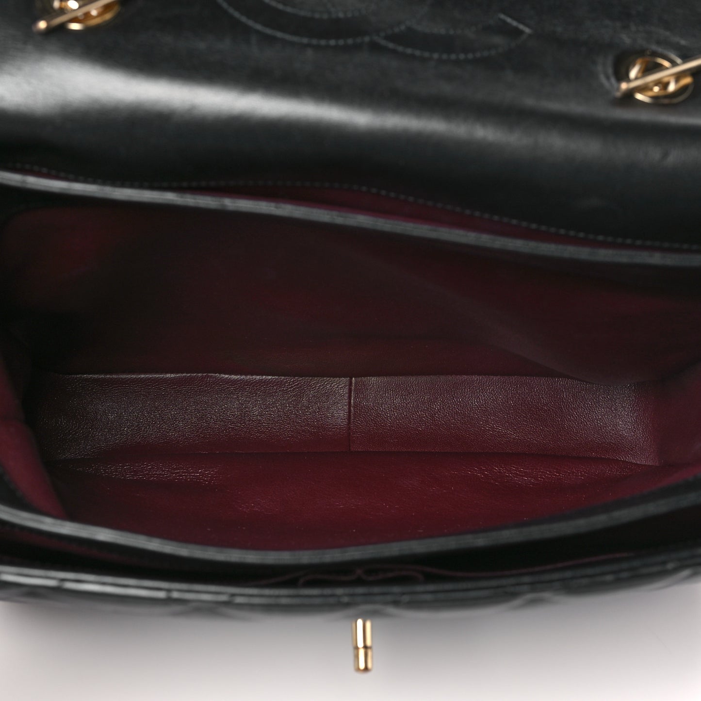 Lambskin Quilted Large Trendy CC Dual Handle Flap Bag Black
