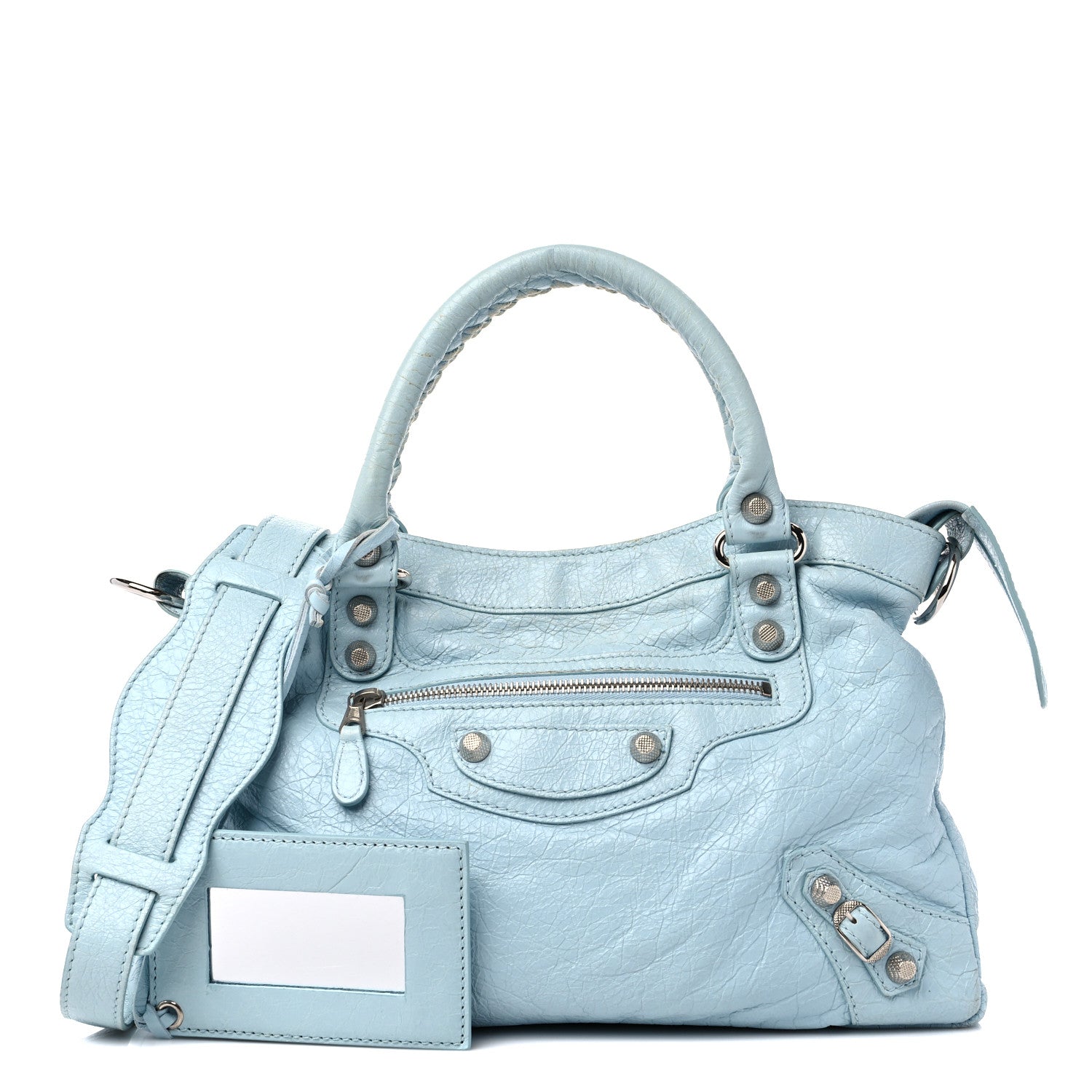 Balenciaga Agneau Giant 12 Silver Hardware Town Bleu Dragee 1 of 18