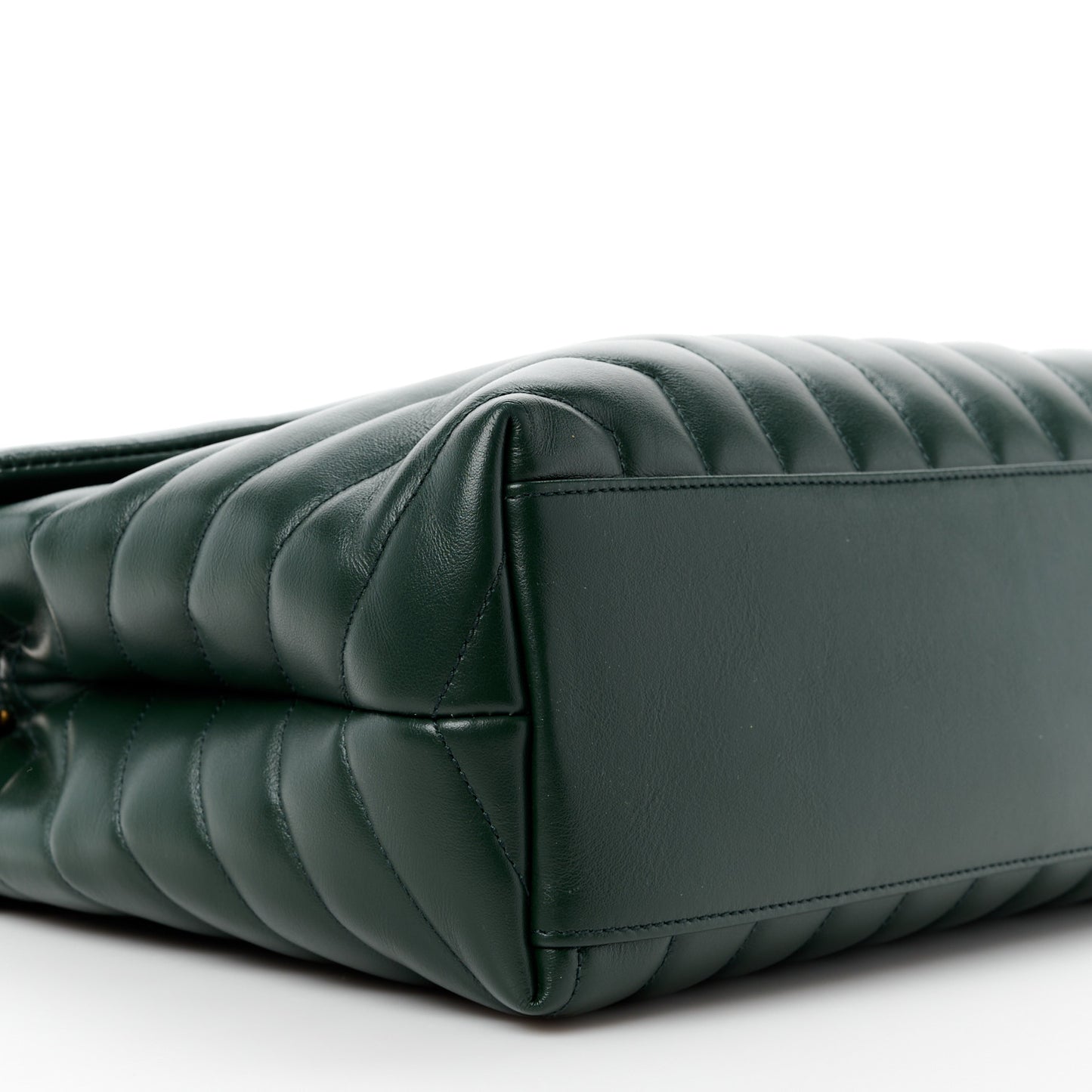 Calfskin Y Quilted Monogram Medium Loulou Chain Satchel Olive